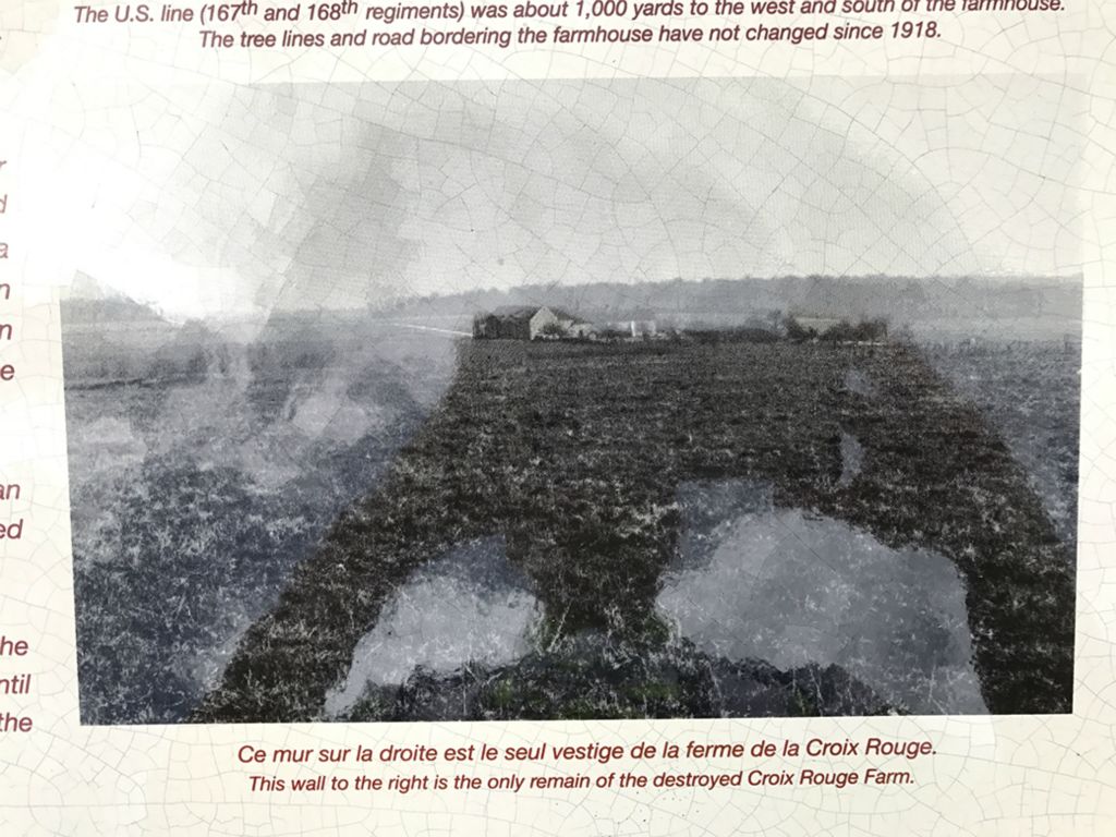The 16th century farm at Croix Rouge was destroyed during battle